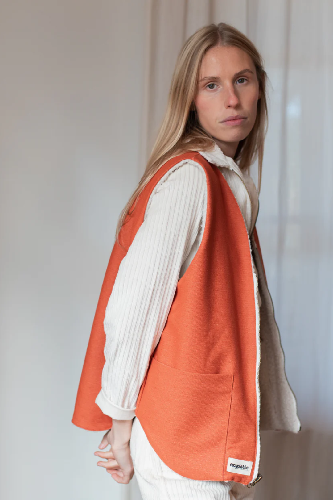 Gilet réversible rouille – Recyclette
