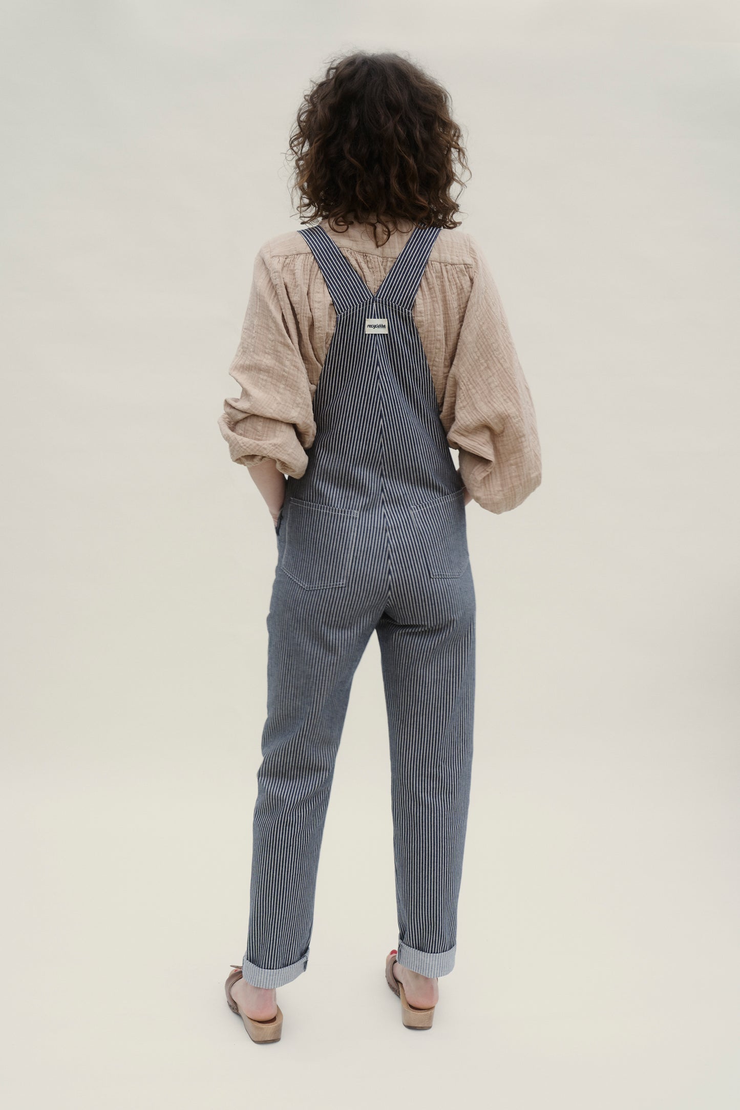 Salopette Fernando - Rayée bleu marine