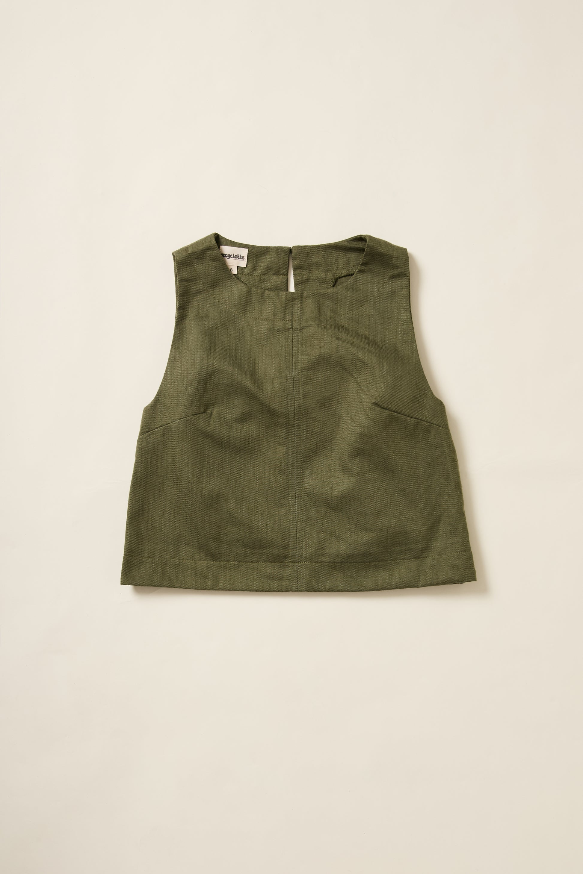 Aplat du top kaki Recyclette.