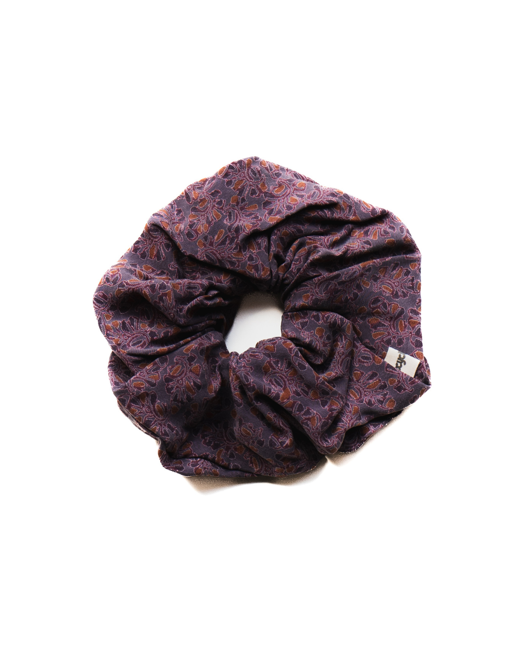 Maxi chouchou violet à motif fabriqué en France 