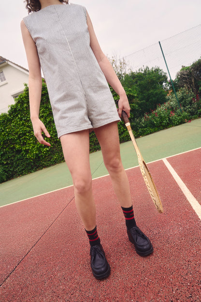 La combinaison short rayée