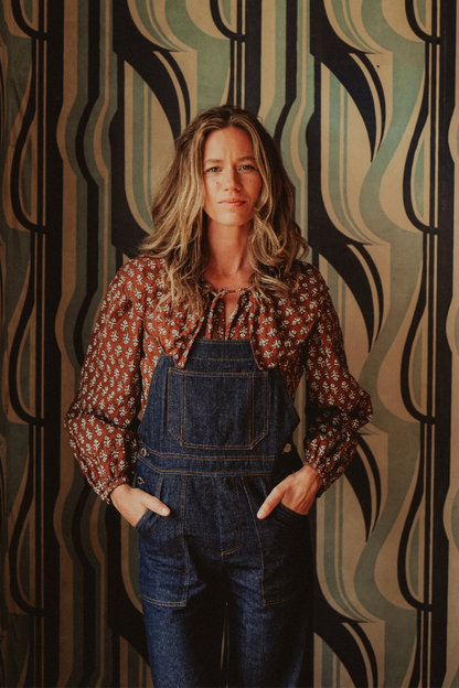 Salopette dancing queen denim brut