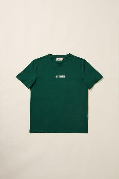 T shirt recyclette vert en aplat.