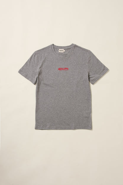 T shirt Recyclette gris en aplat.