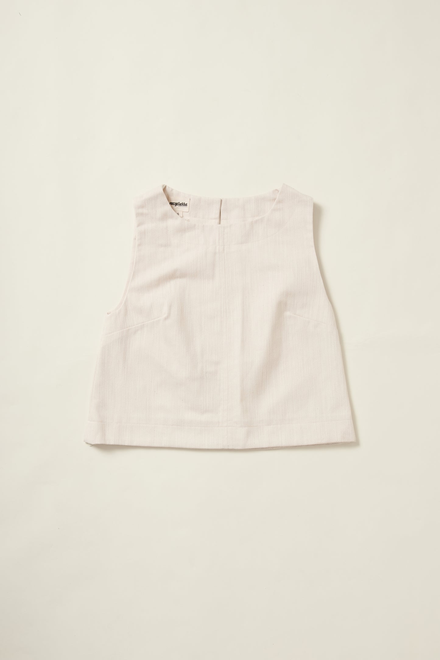 Aplat du top crème Recyclette.