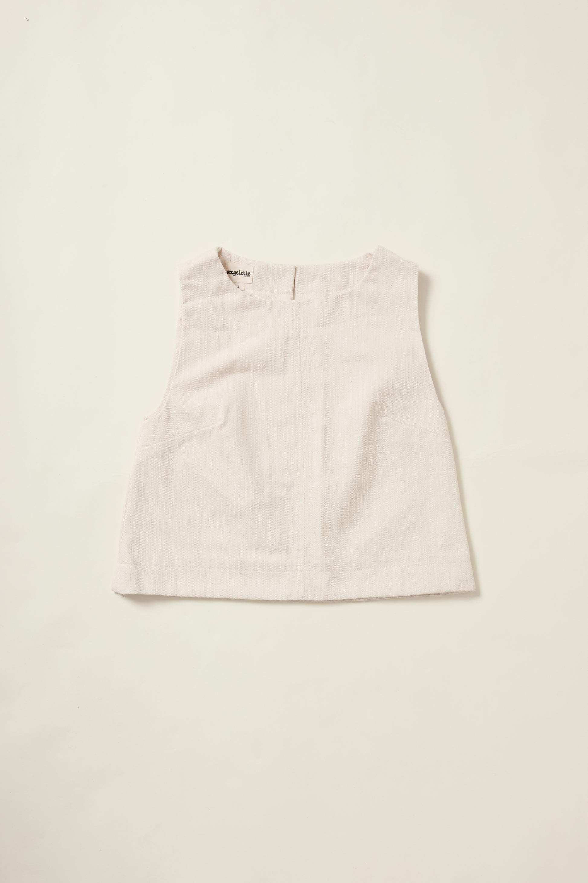 Aplat du top crème Recyclette.